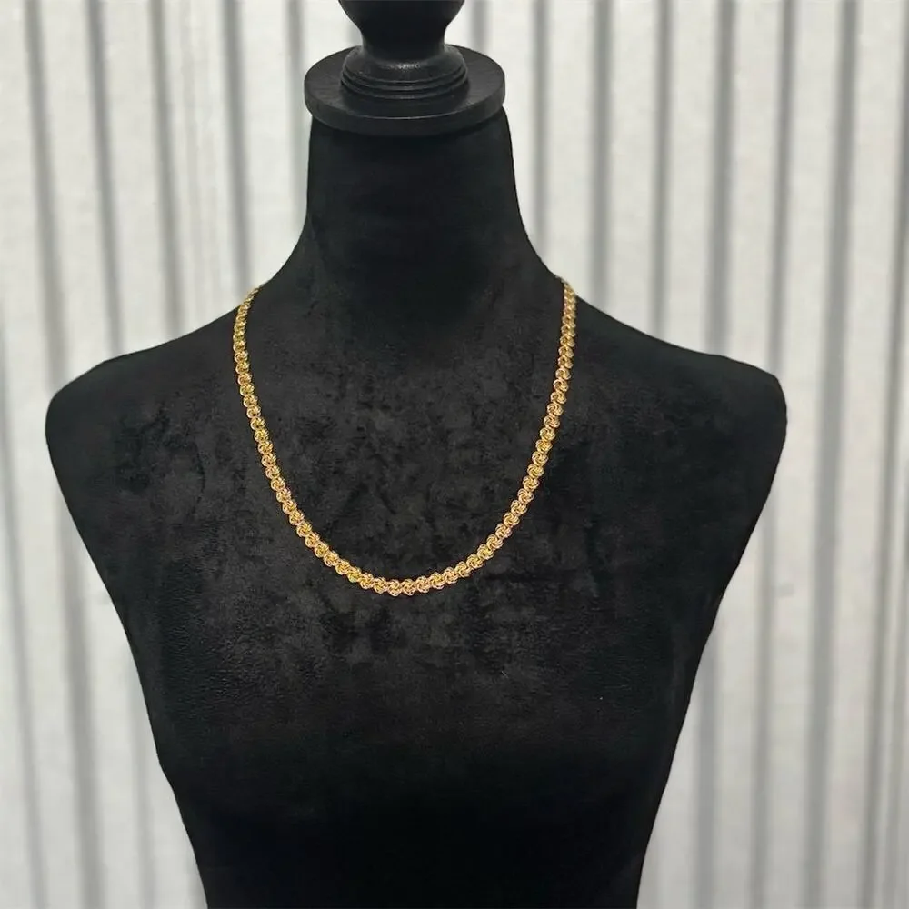 Trifari Vintage Gold-Tone Rope Style Chain Necklace 24